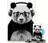 Puzzle Musical Panda pour Adolescents, 1000 pièces, Jeu de logique Solide, Plaisir partagé, Bords Nets, Joli Cadeau (38x26cm)