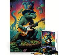 Puzzle Musical psychédélique sur Le thème des Dinosaures, 1000 pièces, pour Adultes Un Jeu de logique et de réflexion, Relaxant et apaisant, avec des découpes précises Un 50x75cm