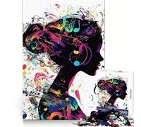 Puzzle Musical Silhouette 1000 pièces pour Adultes, Jeu de réflexion, Cadeau, Moment de Partage, découpe soignée, Surprise d'anniversaire (38x26cm)