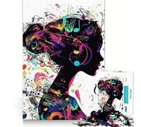 Puzzle Musical Silhouette 1000 pièces pour Adultes, Jeu de réflexion, Cadeau, Moment de Partage, découpe soignée, Surprise d'anniversaire (38x26cm)