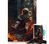 Puzzle Musical Spatial Astronaute pour Adolescents 1000 pièces Recall Upgrade Calm Relax Clear Cut Art Collection Piece (38x52cm)