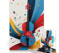 Puzzle Musical sur Le thème du Violon,1000 pièces,Jeu de mémorisation mentale,découpage de Haute précision,activité Manuelle,défi cérébral interactif pour la Maison (38x52cm)