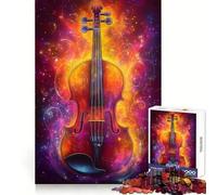 Puzzle Musical Violon en Flammes 1000 pièces pour Adolescents, développement du raisonnement, évasion sereine, découpe Nette, Cadeau attentionné (50x75cm)