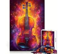 Puzzle Musical Violon en Flammes pour Adolescents, 1000 pièces, Stimulation Cognitive, détente et Plaisir, découpe Nette, Cadeau Unique (38x52cm)