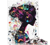 Puzzle Musique et Silhouettes pour Adultes et Adolescents, 1000 Pièces, Jeu Éducatif, Jouet Challenge, 38 x 26 cm (1000 Pièces)