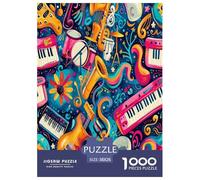 Puzzle Musique Note Symbole Art Enfant Jouets Défi Gifts for Family Notation Classique 1000 Pièces Décoration Murale pour Adultes Et Enfants 38x26cm/1000pcs