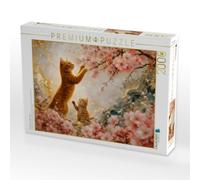 Puzzle · Mutterglück im Blütenregen | Ein Motiv aus dem Kalender Floras Samtpfoten · 2000 pièces · Format assemblé 90 × 67 cm · CALVENDO Puzzle