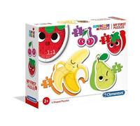 Clementoni - Coffret My First Puzzles Fruits et Légumes - 4 puzzles (2,3,4,5 pièces) - pièces épaisses