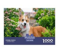 Puzzle mystère de Corgi Gallois de Pembroke, 1000 pièces pour Adultes et Enfants - Un Corgi se Jeu éducatif Amusant, Difficile, Stimulant pour l’Esprit, comme décoration Murale, 52x38 cm/1000 pièces