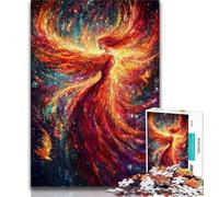 Puzzle Mystérieuse Fille Phénix pour Adolescents, Puzzle 1000 Pièces, Jouet Éducatif Intellectuel Décompressant, Cadeaux Secrets du Père Noël (38x26cm)