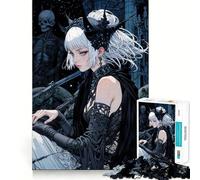 Puzzle mystérieux de 1000 pièces représentant Une Fille d'anime Découpe Laser pour Un Assemblage Parfait Activité de Partage et de Concentration Amusante (38x52cm)