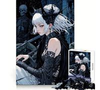 Puzzle mystérieux de 1000 pièces représentant Une Fille d'anime, idéal pour Les Adolescents Un Cadeau de Noël Unique, Parfait pour se détendre et s'amuser en Toute tranquillité (38x26cm)