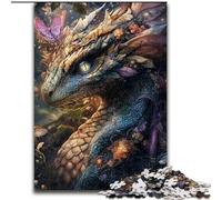 Puzzle Mystérieux Dragon Volant 1000 pièces pour Adultes et Adolescents, Jeu Stimulant et interactif en Famille (50x75cm)