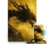 Puzzle mystérieux du Dragon Noir, 1000 pièces, Jeu de logique Complexe pour Adultes, Bords Nets, (50x75cm)