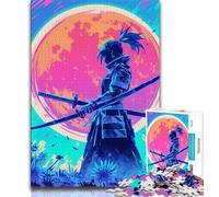 Puzzle mystérieux Ninja Samouraï 1000 pièces pour Adolescents, Anti-Stress, défi Difficile, décoration d'intérieur Unique et Cadeaux (38x26cm)