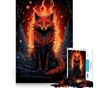 Puzzle mystérieux Renard Roux 1000 pièces pour Adolescents Stimule la mémoire Loisirs faciles Bords Nets Surprise de Noël (38x52cm)