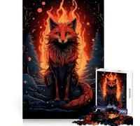 Puzzle mystérieux Renard Roux 1000 pièces pour Adolescents Stimule la mémoire Loisirs faciles Bords Nets Surprise de Noël (38x52cm)