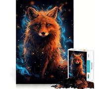 Puzzle mystérieux Renard Roux de 1000 pièces pour Adolescents, Jeu de logique Fine, Divertissement Relaxant, décoration Murale aux Bords Nets (50x75cm)