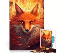 Puzzle mystérieux Renard Roux pour Adultes, 1000 pièces, pour stimuler la mémoire, Jeu de Groupe, Assemblage du Motif, Surprise de Noël (38x26cm)