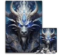 Puzzle Mystérieux Roi Dragon 1000 pièces Puzzles pour Adultes pour la fête des mères Anniversaires Noël 1000 pièces (38 x 26 cm)