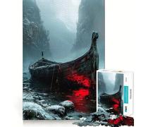 Puzzle mystérieux Rouge de 1000 pièces pour Adolescents Jeu de réflexion Intelligent Loisirs faciles Découpe précise Cadeau Exceptionnel (38x26cm)