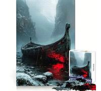 Puzzle mystérieux Rouge de 1000 pièces pour Adolescents, Jouet Intelligent et Amusant, Art aux Contours Nets, à Collectionner (50x75cm)