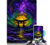 Puzzle Mystérieux Torii Gate pour Adolescents 1000 pièces, Jeu Familial Anti-Stress, défi Difficile, Cadeaux Secrets du Père Noël 26x38cm
