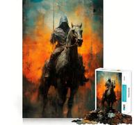 Puzzle Mysterious Rider 1000 pièces pour Adultes, Cadeau pour améliorer la mémoire et se détendre, décoration Murale aux Contours Nets (38x52cm)