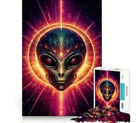 Puzzle Mystic Alien Art pour Adolescents 1000 pièces Think Toy Apaisant et Amusant Art aux Contours Nets Collection (38x26cm)
