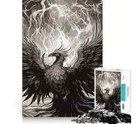 Puzzle Mystic Black Phoenix 1000 pièces pour Adultes, Jeu de réflexion, Jouet pour Partager des Moments de complicité, découpe soignée, Surprise d'anniversaire (38x26cm)