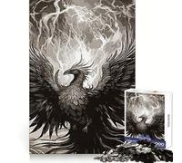 Puzzle Mystic Black Phoenix 1000 pièces pour Adultes, Jeu de réflexion, Jouet pour Partager des Moments de complicité, découpe soignée, Surprise d'anniversaire (38x26cm)