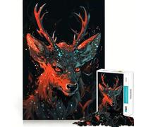 Puzzle Mystic Deer in The Forest pour Adultes, 1000 pièces, Logic Boost Toy Group Joy Premium Edge, Surprise d'anniversaire (38x26cm)
