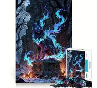 Puzzle Mystic Fox Spirit Unleashed pour Adolescents, 1000 pièces, Jeu de logique Solide, Plaisir partagé, Bords Nets, Joli Cadeau (50x75cm)