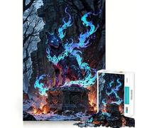 Puzzle Mystic Fox Spirit Unleashed pour Adolescents, 1000 pièces, pour stimuler la mémoire, se détendre et s'amuser, Un Cadeau Exquis (38x26cm)