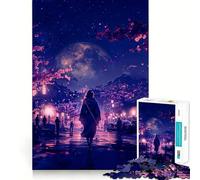 Puzzle Mystic Moonlight 1000 pièces pour Adultes et Adolescents Jeu de logique Claire Détente et découpe parfaites pour Les vœux du Père Noël (50x75cm)