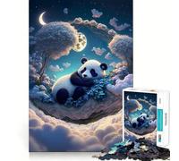 Puzzle Mystic Panda 1000 pièces pour Adolescents améliore la mémoire, se détend et s’Amuse Un Cadeau Unique aux Bords Nets 50x75cm