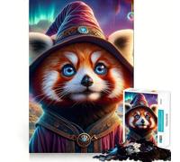 Puzzle Mystic Panda Magicien 1000 Pièces Cadeau pour Adultes Jeu de Réflexion Jeu de Partage Découpe Soigneuse Surprise d'anniversaire (50x75cm)