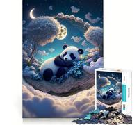 Puzzle Mystic Panda pour Adolescents, 1000 pièces, pour améliorer la mémoire, Loisirs à la Maison, Bords précis, Cadeau Exquis 38x26cm
