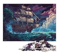 Puzzle Mystic Sailing de 1000 pièces pour Adultes et Puzzles en Bois, Jeu éducatif Familial, 1000 pièces (75 x 50 cm)