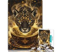 Puzzle Mystical Jaguar Spirit 1000 pièces pour Adolescents, Cadeaux, Anti-Stress, défi Difficile, renforce l'amour Entre Couples 50x75cm