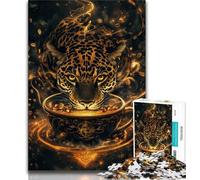 Puzzle Mystical Jaguar Spirit 1000 pièces pour Adolescents, Jeu éducatif Amusant et Humoristique pour Anniversaire 50x75cm