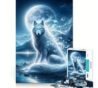 Puzzle Mystical Wolf 1000 pièces pour Adultes, Jeu cérébral Relaxant, Cadeau de qualité supérieure Sharp Edge (38x52cm)