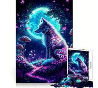 Puzzle Mystical Wolf (1000 pièces) pour Adultes Jeu de réflexion Paisible et Amusant Découpe Nette Pièce d'art de qualité (38x52cm)