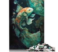 Puzzle Mysticisme Poisson Koi Casse-tête en Carton de qualité supérieure pour Enfants et Adultes à partir de 12 Ans Cadeaux de Noël 1000 pièces (26 x 38 cm)
