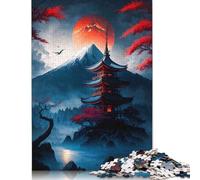 Puzzle Mystique de 1000 pièces représentant Un Temple Japonais - Puzzle Impossible - Défi cérébral pour Enfants - 38 x 26 cm / 1000 pièces