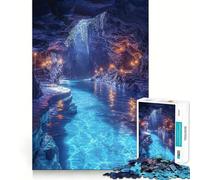 Puzzle Mystique de la Rivière des Grottes pour Adultes, 1000 Pièces, Jeu d'Éveil Mental, Loisirs d'Intérieur, Découpe de Précision, Cadeau de Fêtes (38x26cm)