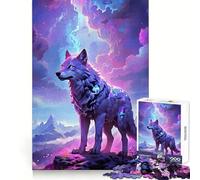 Puzzle Mystique du Sommet de la Montagne du Loup pour Adolescents 1000 Pièces Renforce la Mémoire Soulagement de la Tension Bords Lisse Surprise de Noël (38x26cm)