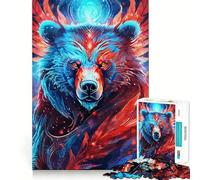 Puzzle Mystique Ours Néon 1000 Pièces pour Adolescents Jeu Intellectuel Moments de Partage Découpe de Qualité Cadeau Souvenir (50x75cm)
