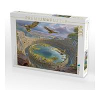 Puzzle · Mystische Oroboros und Steinbauten | Adler umkreisen den mystischen Ort · 1000 pièces · Format assemblé 64 × 48 cm · CALVENDO Puzzle