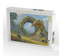 Puzzle · Mystische Oroboros und Steinbauten | Alte Treppen führen durch den Torbogen · 1000 pièces · Format assemblé 64 × 48 cm · CALVENDO Puzzle